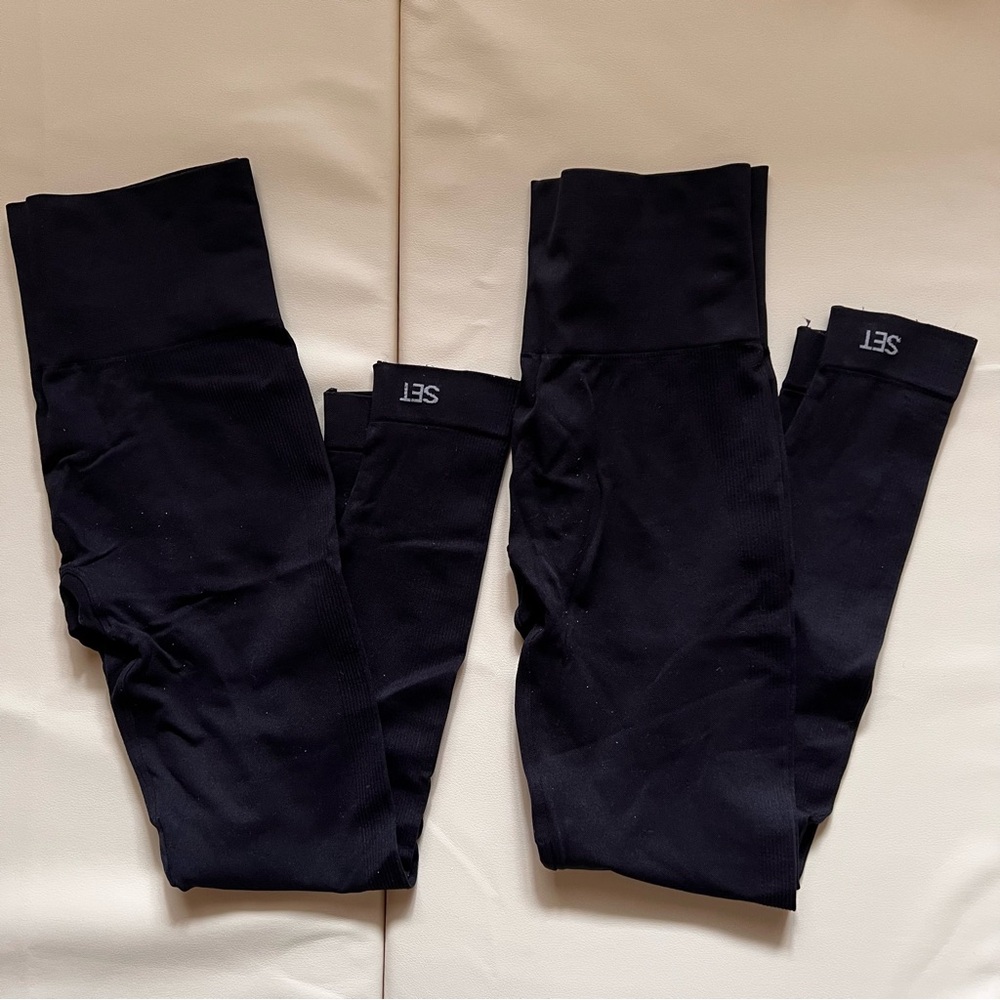 (2 Pairs) SET Active Sculptflex Leggings - Onyx